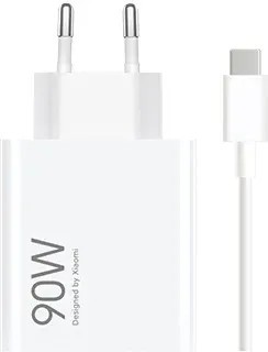 Мережевий зарядний пристрій Xiaomi 90W HyperCharge Combo (Type-A) (BHR07ZBEU) White + кабель USB-C - Фото 1