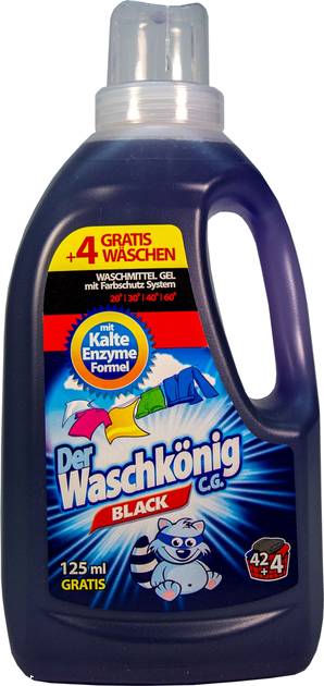 Гель для стирки Waschkonig Black 1625 мл (4260418935349) - Фото 1