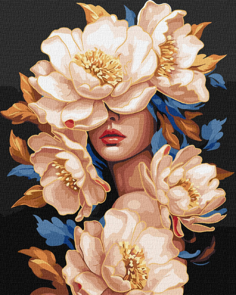 Картина по номерам Ideyka Цветочная красавица с красками металлик ©victoria_art___ 40х50 см (KHO8428) - Фото 1
