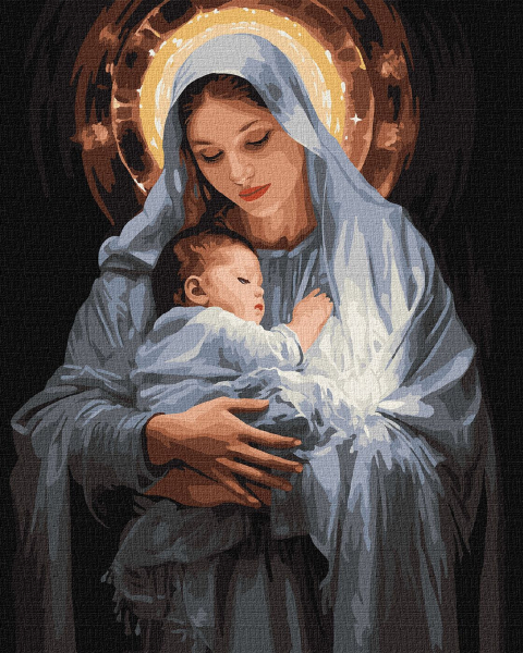 Картина по номерам Ideyka Нежность матери с красками металлик ©art_selena_ua 40х50 см (KHO8413) - Фото 1