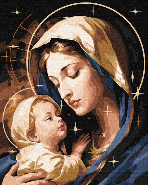 Картина по номерам Ideyka Любовь матери с красками металлик ©art_selena_ua 40х50 см (KHO8414) - Фото 1