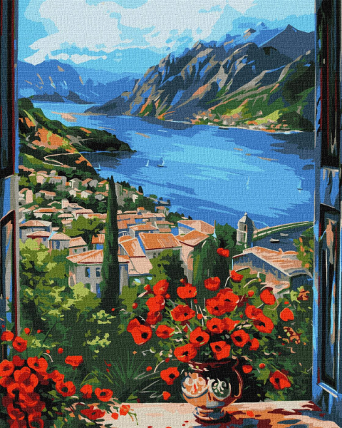 Картина по номерам Ideyka Пристань в горах ©art_selena_ua 40х50 см (KHO2904) - Фото 1