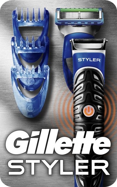 Станок мужской Gillette FUSION ProGlide Styler Стайлер+1 картр.Power+3 Нас д/моделирован.бороды/усов - Фото 1