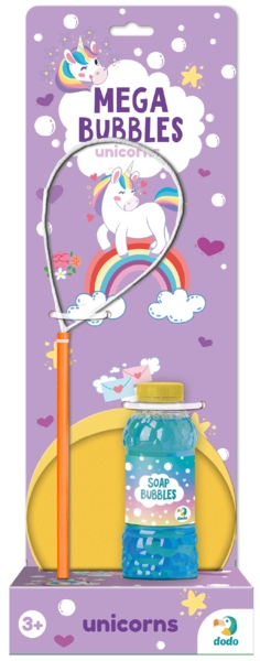 Мыльные пузыри Dodo Мега Bubbles с тарелкой. Единорожки 450 мл (500118) - Фото 1