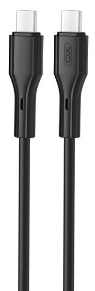 Кабель синхронизации данных XO NBQ231B Rock Series Type-C to TYPE-C 60W 1 m (NBQ231B_Black) - Фото 1