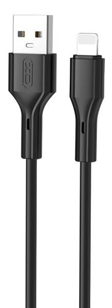 Кабель синхронизации данных XO NB230 Rock Series USB-A to Lightning 1 m (Чорний) - Фото 1