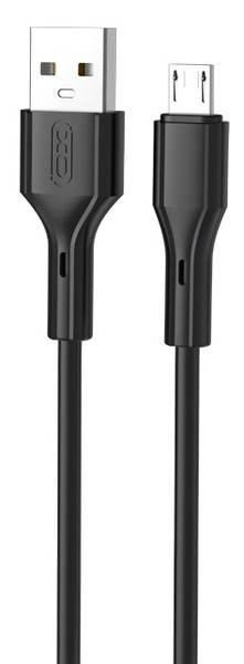 Кабель синхронизации данных XO NB230 Rock Series USB-A to Micro 1 m (Чорний) - Фото 1