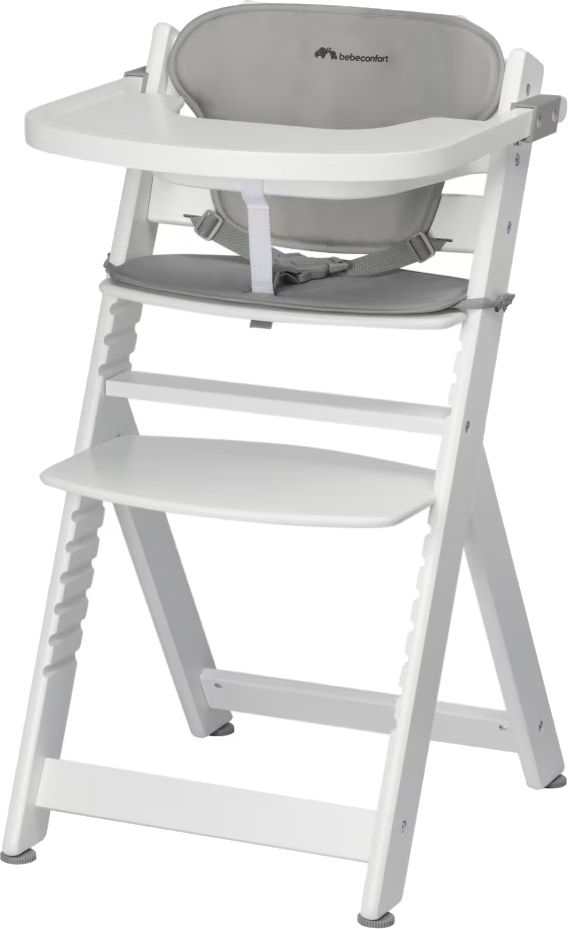 Стульчик для кормления классический Bebe Confort Timba White/Gray - Фото 1