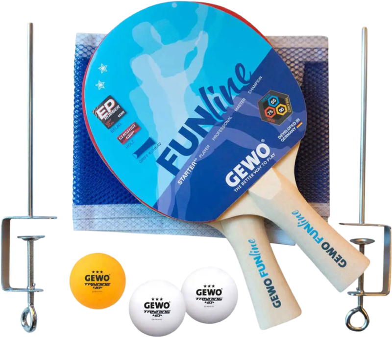 Набор для настольного тенниса Gewo Free Time 2 Bats 3 Balls Net (96970000) - Фото 1