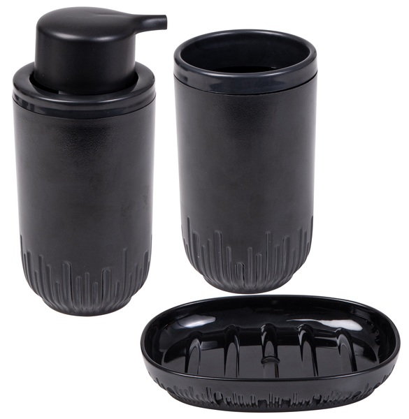 Органайзер для ванной комнаты Herevin Set-Black 3 шт. (162241-012) - Фото 1