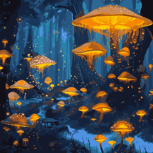 Картина по номерам Santi Сказочный лес 40х40 см LED подсветка (955064) - Фото 1