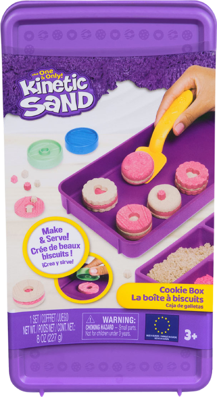 Кинетический песок Kinetic Sand ЦВЕТНОЕ ПЕЧЕНЬЕ (2 цвета, 227 г, акссес.) (71678) - Фото 1