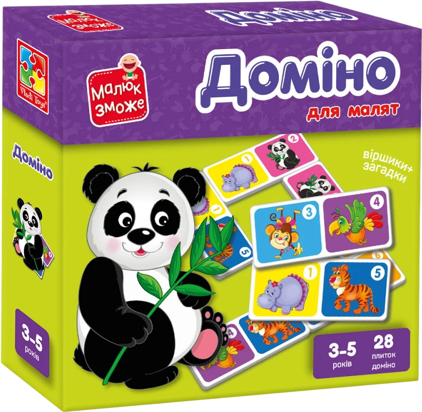 Настольная игра классическая (3-4 года) Vladi Toys Домино. Зоопарк (VT2100-07) - Фото 1