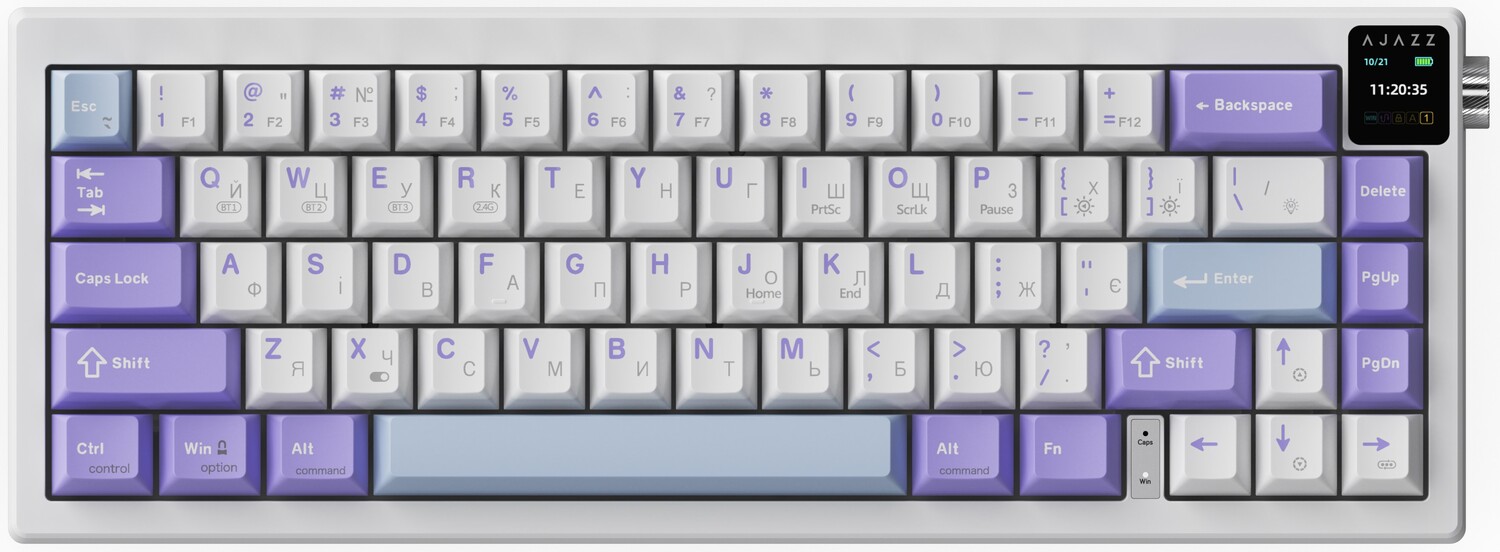 Клавиатура беспроводная игровая Ajazz AK650 Flying Fish Switch (AK650-FF-PWB) - Фото 1