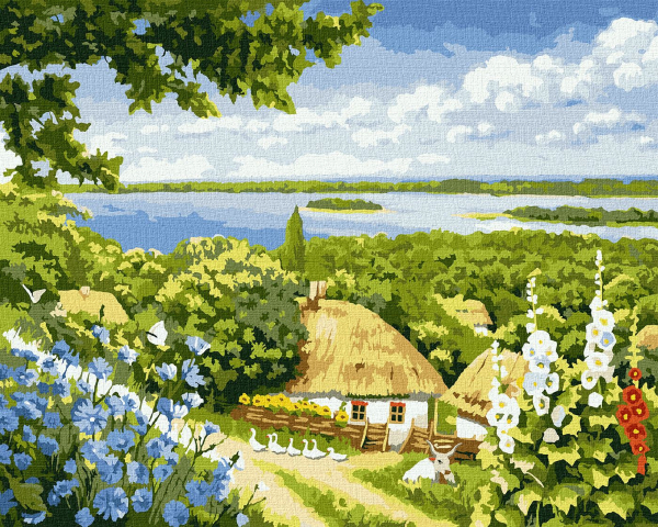 Картина за номерами Ideyka Сільський куточок 40х50 см (KHO6322) - Фото 1