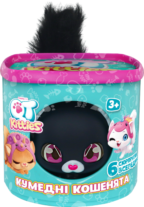 Коллекционная фигурка набор QT Kitties КОТЕНОК ЭШ (фигурка, домик, аксессуары) (450001-6) - Фото 1