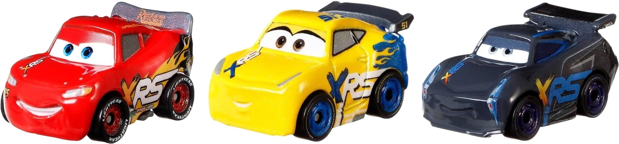Игровой набор Cars Mattel из 3 металлических мини-гонщиков (в асс.) (GKG01) - Фото 1