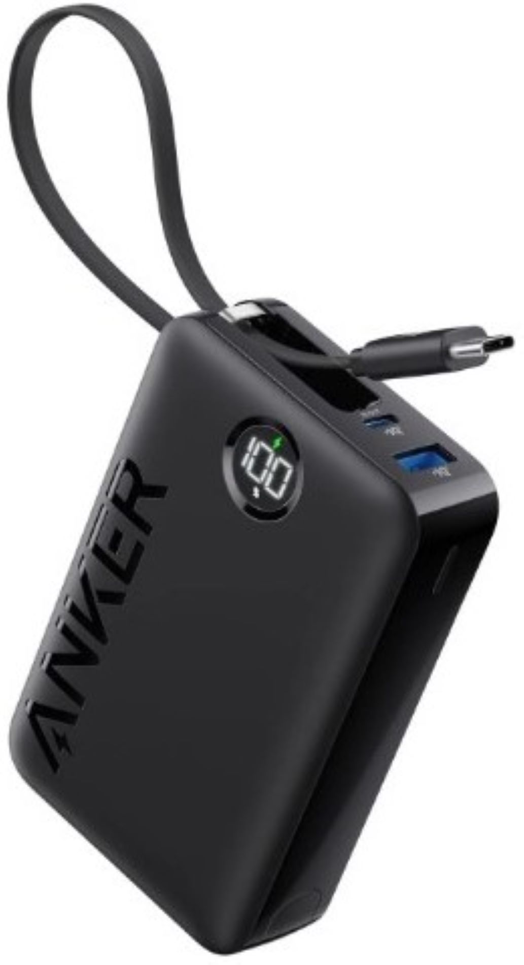 Батарея мобильная Anker 335 20000 mAh 22.5W Built-In USB-C Cable PD Black (A1647G11) - Фото 1