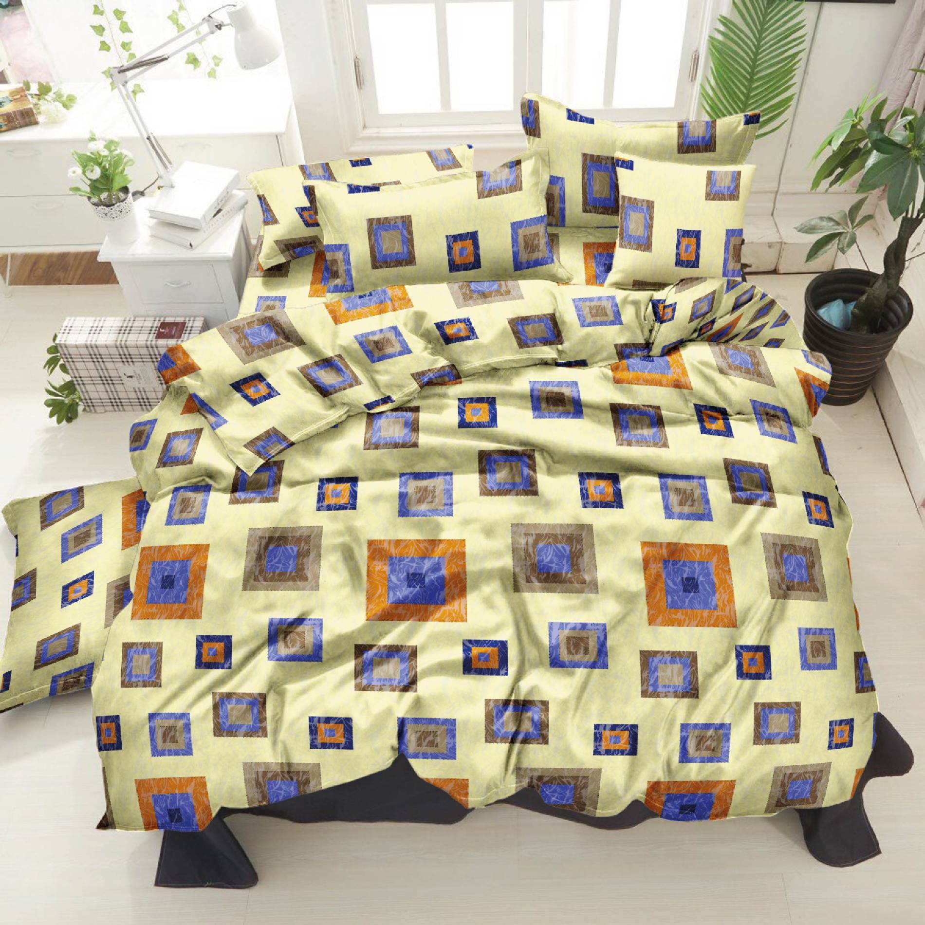 Комплект постельного белья Zastelli 30-0193 Light Blue бязь Gold 145х210 см Молочный (17424) - Фото 1