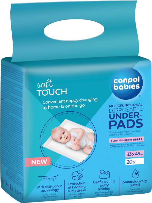 Одноразовая пеленка Canpol babies 33x45 см 20 шт. (78/009) - Фото 1