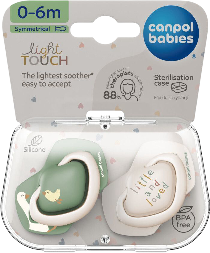 Симметричная пустышка Canpol babies Гуси 0-6 мес 2 шт. (22/667) - Фото 1