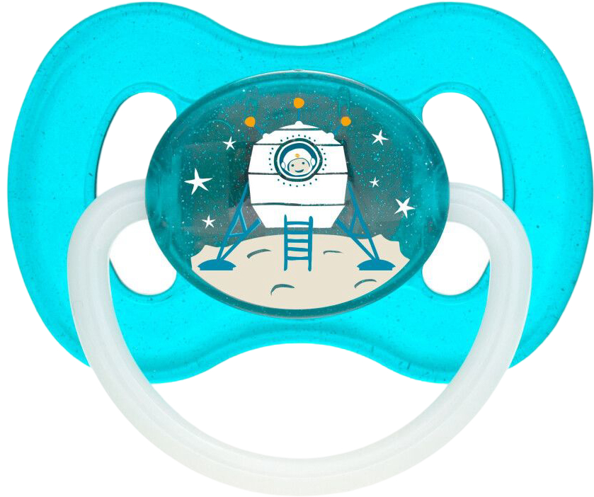 Кругла пустушка Canpol babies Space 6-18 міс синя (23/222_blu_new) - Фото 1