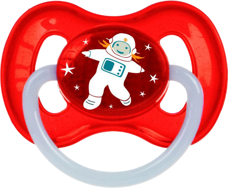 Кругла пустушка Canpol babies Space 6-18 міс червона (23/222_red_new) - Фото 1