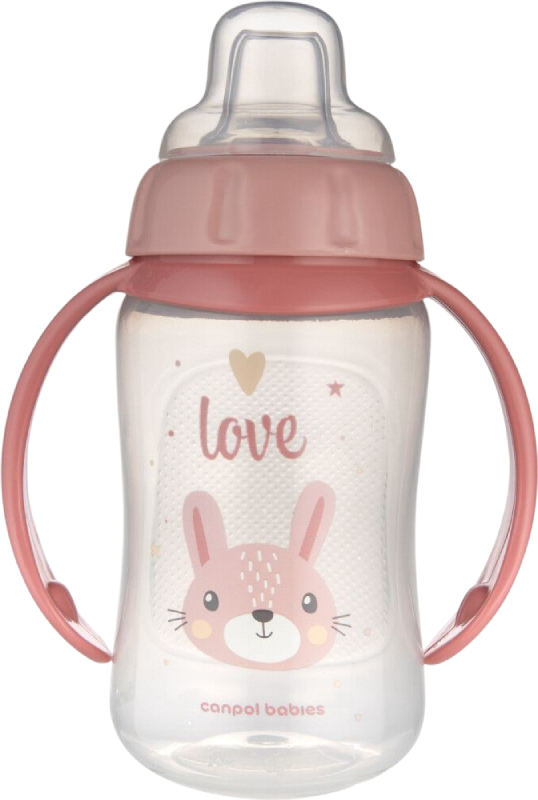 Поильник-непроливайка детский Canpol babies Cute Animals 320 мл розовая (56/512_pin2) - Фото 1
