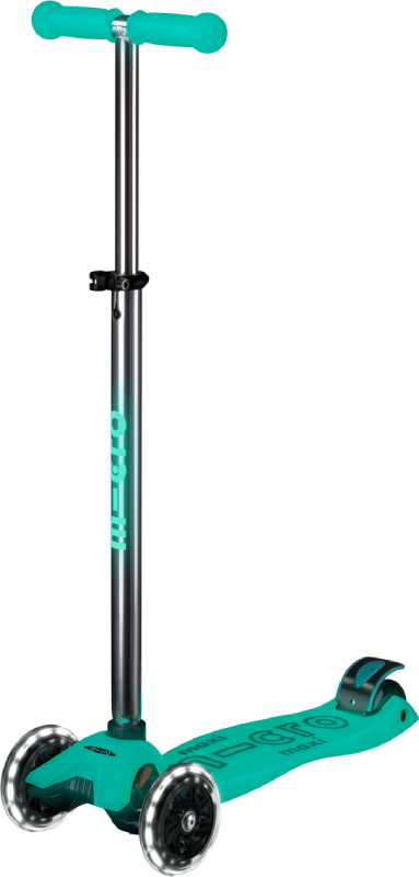 Трёхколёсный самокат Micro серии Maxi Deluxe Glow LED - ЖЕЛЕЙНЫЙ ЗЕЛЕНЫЙ (MMD365) - Фото 1