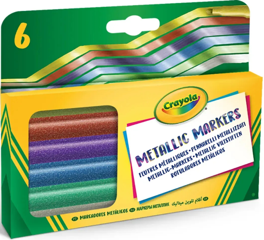Фломастеры Crayola Metallic, 6 шт. (58-8828) - Фото 1