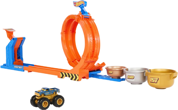 Игровой набор Hot Wheels "Петли и трюки" серии "Соревнования за кубок" Monster Trucks (JBX64) - Фото 1
