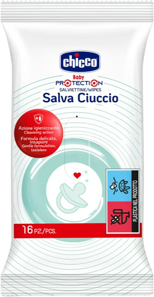 Серветки вологі для дітей Chicco Salva Ciucccio (07921.00) - Фото 1