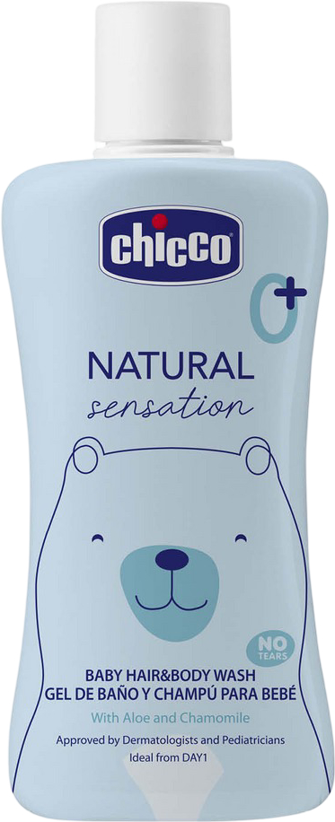 Шампунь для детей Chicco гель для тела и волос Без Слез Natural Sensation 200 мл (11530.00) - Фото 1