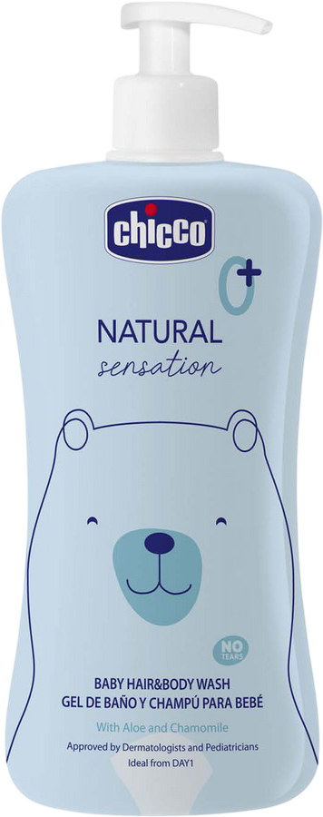 Шампунь для детей Chicco гель для тела и волос Без Слез Natural Sensation 500 мл (11517.00) - Фото 1