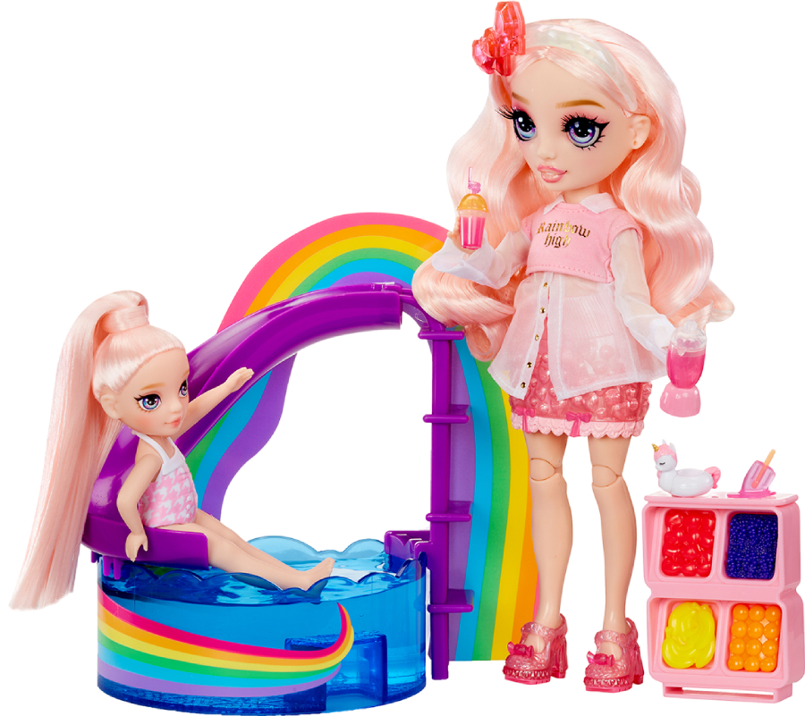 Коллекционная кукла набор Rainbow High Littles – РАДУЖНЫЙ ПРАЗДНИК В БАССЕЙНЕ с аксесс. (522249) - Фото 1