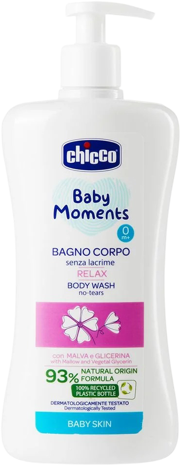 Гель для душа детский Chicco Без Слез успокаивающий Baby Moments 500 мл (10582.00) - Фото 1