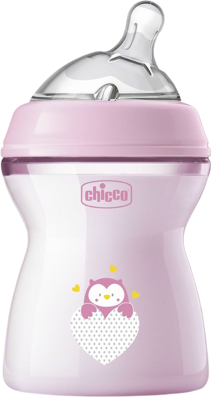 Пляшка для годування Chicco Natural Feeling 250 мл від 2 м середній потік (81323.10) - Фото 1