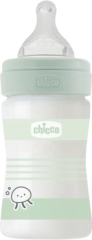 Бутылочка для кормления Chicco Well-Being 150 мл медленный поток от 0 м (28711.31) - Фото 1