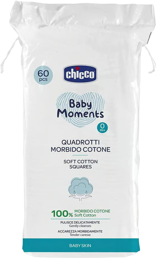 Сухі серветки дитячі Chicco Baby Moments 60 шт. (10609.00) - Фото 1