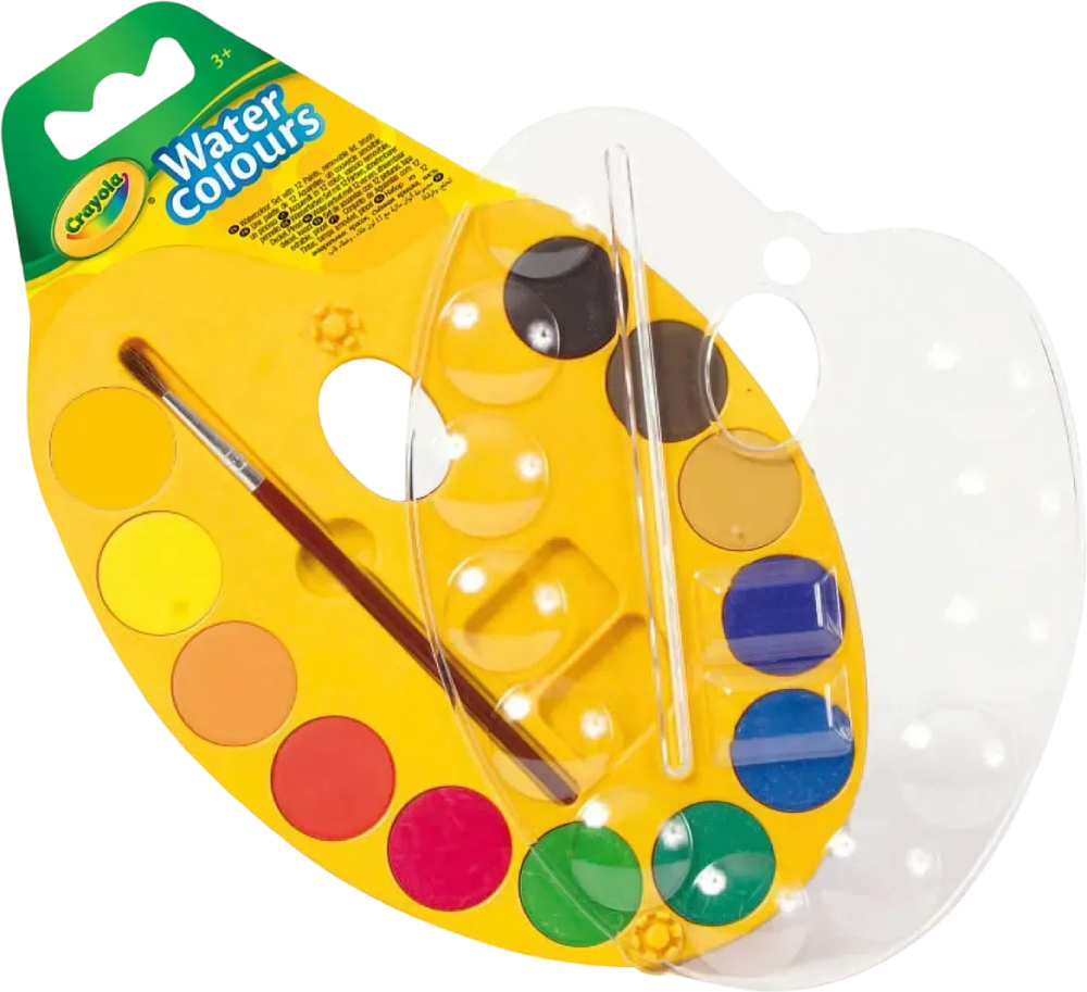 Краски Crayola 12 шт. с кисточкой (53-8434) - Фото 1