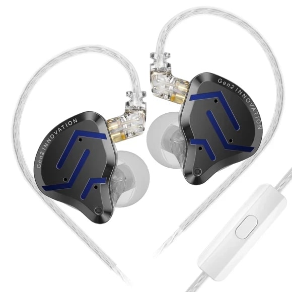 Наушники вкладыши проводные Knowledge Zenith ZSN Pro 2 Mic Blue - Фото 1