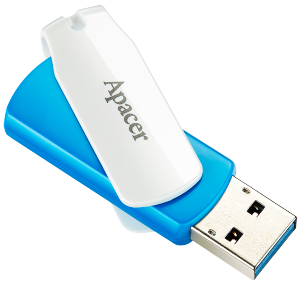 Флеш USB Apacer AH357 128GB USB 3.2 Blue/White (AP128GAH357U-1) - Фото 1