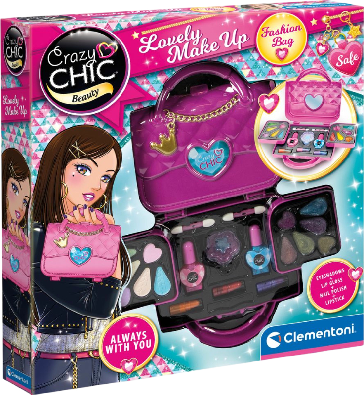 Набір косметики Clementoni Lovely Make Up. Fashion Bag серія Crazy Chic (18633) - Фото 1