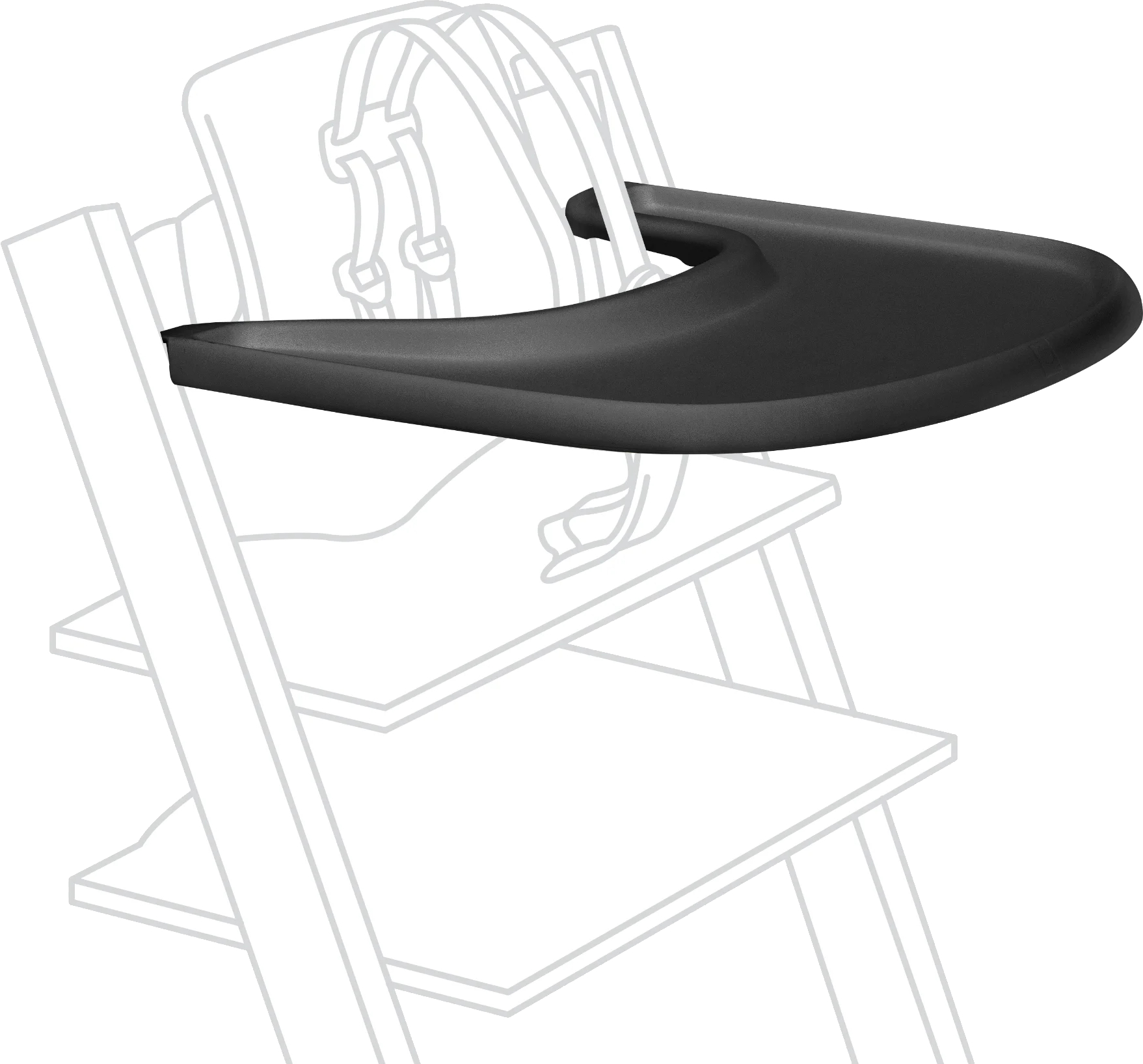Поднос к стульчику для кормления Stokke Tray Black (428502) - Фото 1