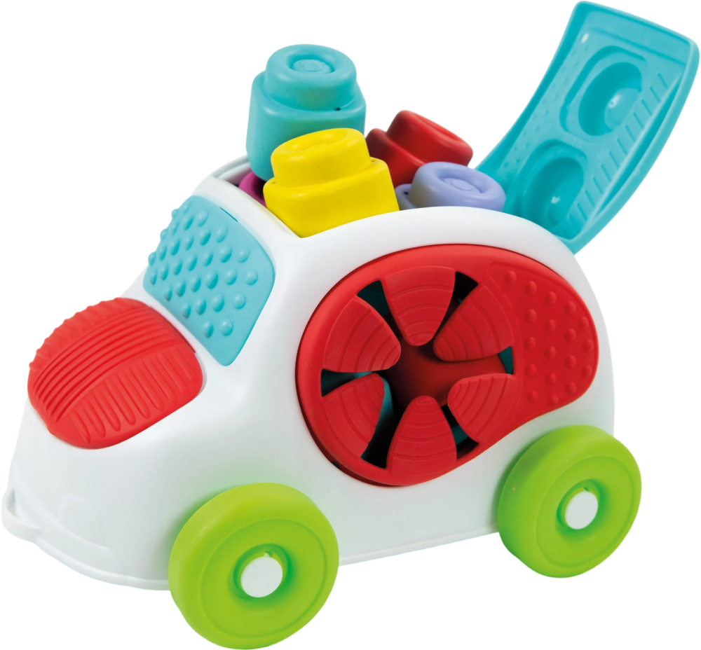 Сортер Clementoni с конструктором Clementoni Sensory Car серия Soft Clemmy 8 деталей (17315) - Фото 1