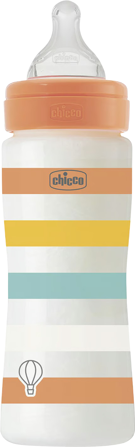 Пляшка для годування Chicco Well-Being 330 мл від 4 м швидкий потік (28637.31) - Фото 1