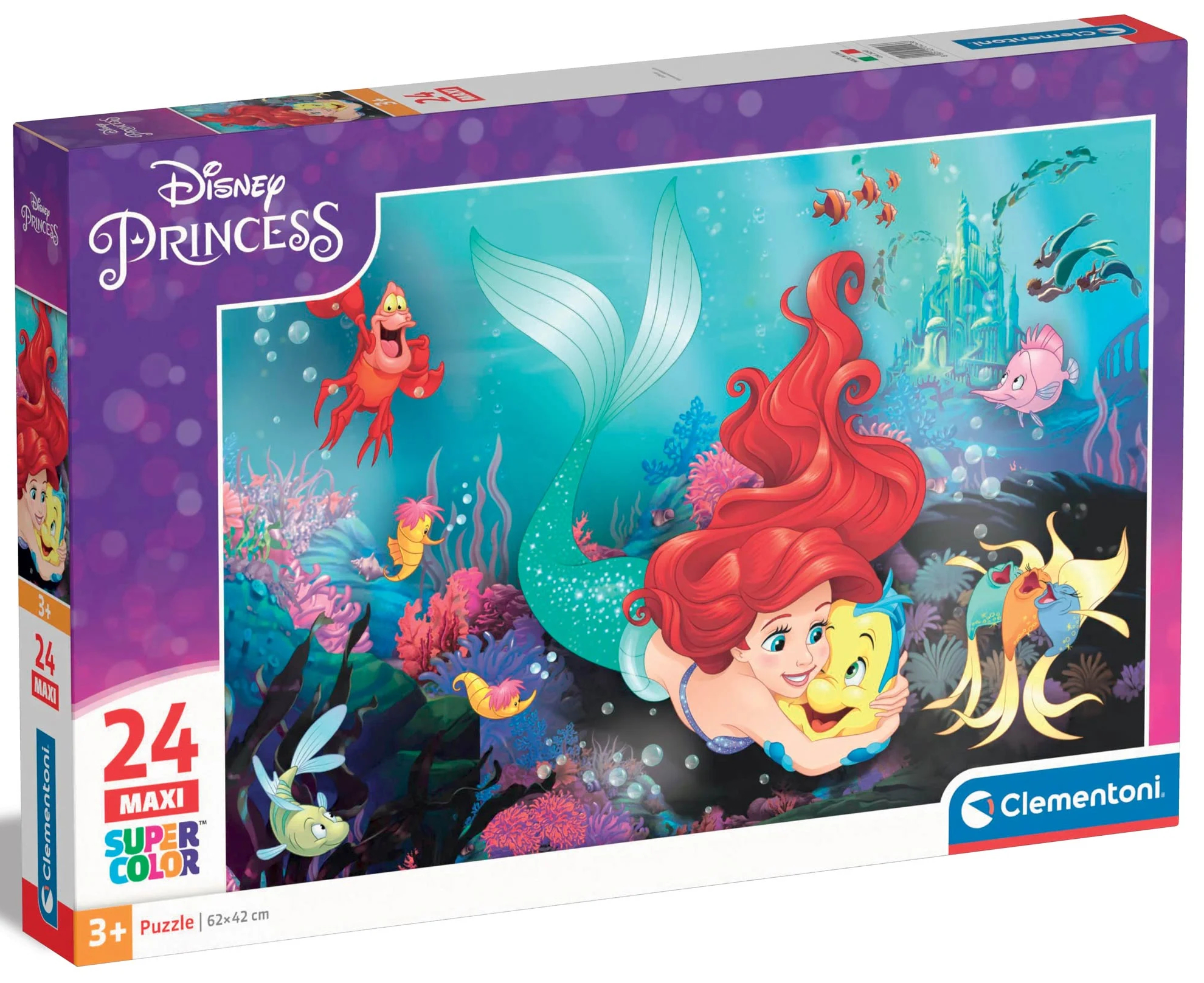 Пазли картонні (3-4 роки) Clementoni The Little Mermaid серія MAXI 24 ел. (24243) - Фото 1