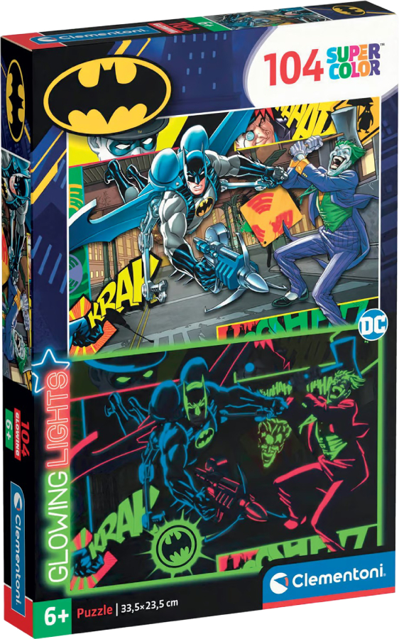 Пазли картонні (5-7 років) Clementoni Batman серія Glowing 104 ел. (27175) - Фото 1