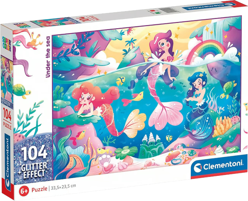 Пазли картонні (5-7 років) Clementoni Under the Sea серія Glitter Effect 104 ел. (20149) - Фото 1
