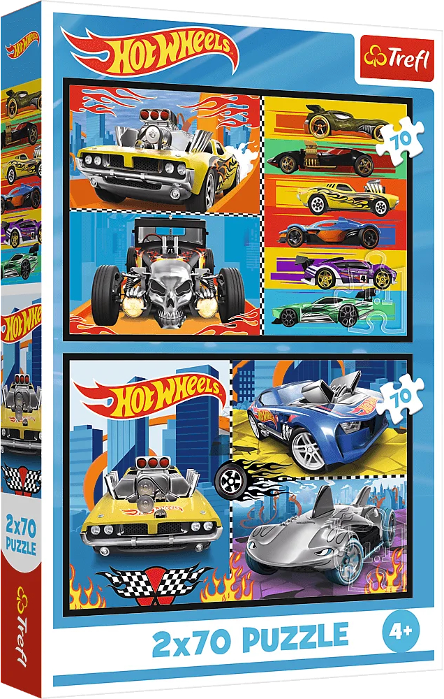 Купити Пазли (3-4 роки) Trefl 2x70 Hot Wheels Іграшкові машинки (44424) - Фото 1 Пазли (3-4 роки) Trefl 2x70 Hot Wheels Іграшкові машинки (44424) - Фото 1